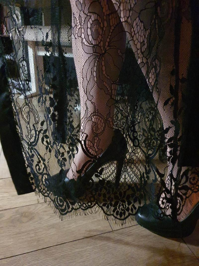 Hunkermöller kimono femme noir en dentelle 