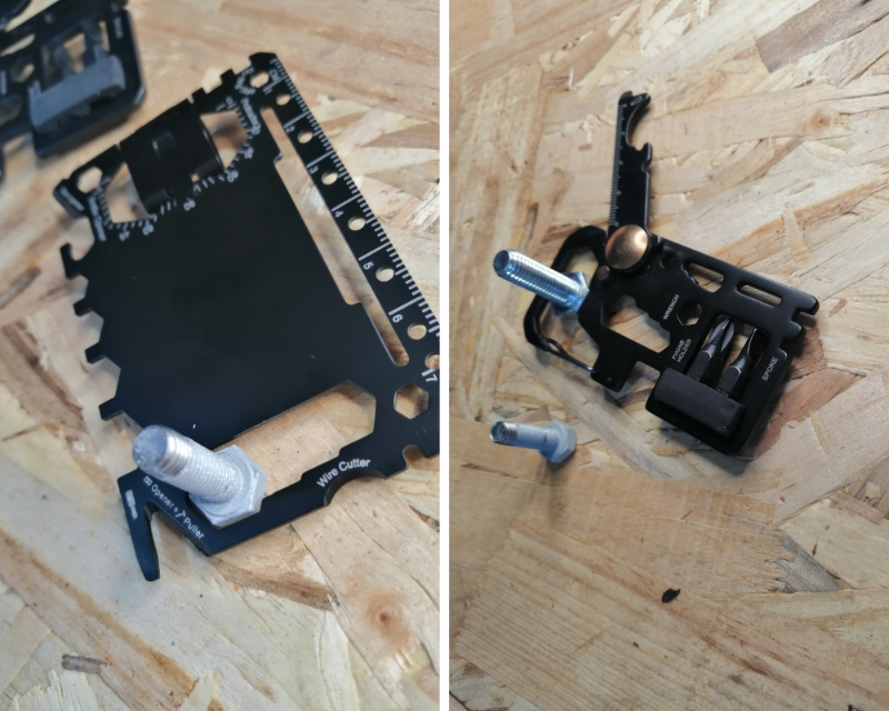 carte multifonction pour dévisser tout type de boulon 